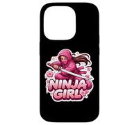 Kickbox Kickbox pour Femme Ninja Girl Féminin Fleur Arts Martiaux Karaté Coque pour iPhone 14 Pro