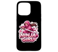 Kickbox Kickbox pour Femme Ninja Girl Féminin Fleur Arts Martiaux Karaté Coque pour iPhone 15 Pro Max