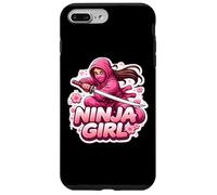 Kickbox Kickbox pour Femme Ninja Girl Féminin Fleur Arts Martiaux Karaté Coque pour iPhone 7 Plus/8 Plus