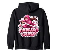 Kickbox Kickbox pour Femme Ninja Girl Féminin Fleur Arts Martiaux Karaté Sweat à Capuche