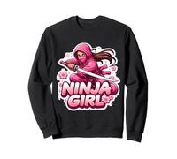 Kickbox Kickbox pour Femme Ninja Girl Féminin Fleur Arts Martiaux Karaté Sweatshirt