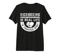 Kickboxing Because Punching People in Real Life is Frowned U T-Shirt Haut de Gamme