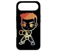 Kickboxing Boy Cartoon Look Kickboxer Karate Coque pour iPhone Air
