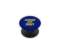 Kickboxing is My Therapy Kickboxer, Karaté, Boxe, Amour PopSockets PopGrip Adhésif