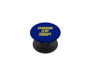 Kickboxing is My Therapy Kickboxer, Karaté, Boxe, Amour PopSockets PopGrip Adhésif