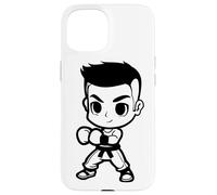 Kickboxing Kid Comic Look Taekwondo Sanda Coque pour iPhone 15