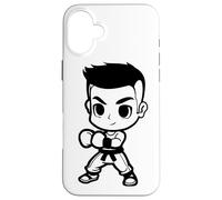 Kickboxing Kid Comic Look Taekwondo Sanda Coque pour iPhone 16 Plus