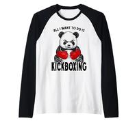 Kickboxing Panda, Tout ce Que Je Veux Faire, C'est Un Mignon Ours Kickboxer Manche Raglan