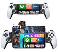 KICKDOT Manette de téléphone sans fil pour iPhone/Android/iPad mini avec joystick Hall, manette de jeu mobile LED pour iOS, compatible Xbox Cloud, Steam Link, GeForce Now, Arcade, Call of Duty, Roblox