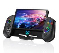 KICKDOT Manettes de commutation avec joystick Hall pour Nitendo Switch/OLED, Switch Pro Télécommande avec lumière RVB/Turbo/Double moteur/4 emplacements de jeu, Joypad filaire de rechange pour manette