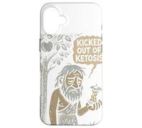 Kicked Out of Ketosis Funny Caveman Keto Low Carb Diet Humour Coque pour iPhone 16 Plus
