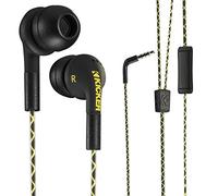 KICKER 46EB74 Écouteurs filaires | Écouteurs Intra-Auriculaires à Isolation phonique pour Moniteur stéréo en Silicone 3 Tailles | Microphone intégré et Bouton Multifonction | Qualité Audio légendaire