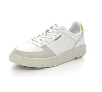 KICKERS Mixte Allow Basket, Blanc Jaune Fluo, 41 EU