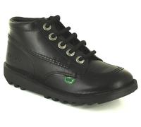 Kickers Bottes Enfant Hi Core En Cuir À Lacets Noires Taille UK