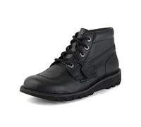 Kickers Bottines classiques unisexes en cuir alternatif Kick Hi | Matériau à base de plantes | Extra confortables | Durabilité accrue | Qualité supérieure, Cuir alternatif noir, 43 EU