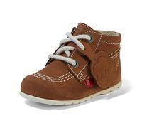 Kickers Bottines unisexes pour bébé avec fermeture éclair | Flexibilité supplémentaire | Facile à mettre et à enlever, peau, 2 UK Child