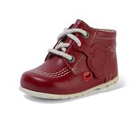 Kickers Bottines unisexes pour bébé avec fermeture éclair | Flexibilité supplémentaire | Faciles à mettre et à enlever, Rouge, 0 UK Child