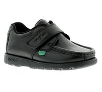 Kickers Chaussures École Garçon Fragma Strap3 Enfant Cuir Tactile Fixer Noir UK