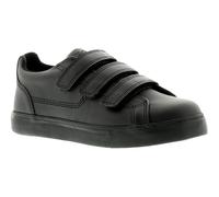 Kickers Chaussures École Garçon Tovni Cuir Tactile Fermeture Noir UK Taille