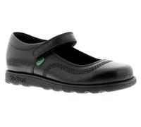 Kickers Chaussures Scolaires Fille Fragma Pop Cuir Noir Fermeture Scratch