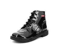 Kickers KICK COL Botte Bottines souple pour Mixte Enfant, Noir Vernis, 32 EU