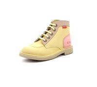 Kickers Col, Bottillons Fille, Jaune Saumon, 37