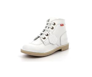 Kickers Col, Bottillons Mixte, Blanc, 35