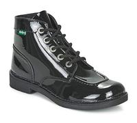 Kickers Col, Bottillons Mixte, Noir Vernis, 38