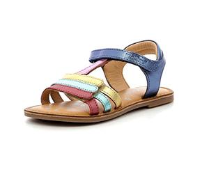 Kickers DIAMANTO,SANDALE ENFANT MARINE METAL MULTICO, 24 EU