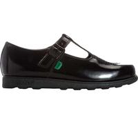 Kickers - "Fragma" chaussures à lanières pour femmes, cuir verni, bretelles en T GT8346 (40 EU) (Noir)