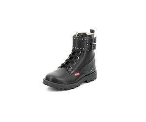 Kickers Groorock, Bottillons Fille, Noir, 33