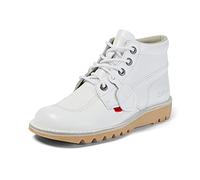 Kickers Hi Blanc Cuir Bottes-UK 10 / EU 44