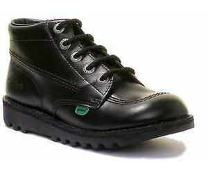 Kickers Hi Largity Junior Lacet Cuir Bottines Taille UK 3 - 6