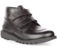 KICKERS Hi Rapide Jeûne Double Sangle Facile Sur Baskets Noir Hommes UK 6 - 12