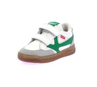 Kickers Kagal, Baskets Basses Mixte, Blanc Vert, 34
