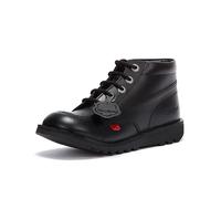 Kickers Kick Hi Bottes Pour Les Jeunes D'école En Cuir Noir - 38 Noir