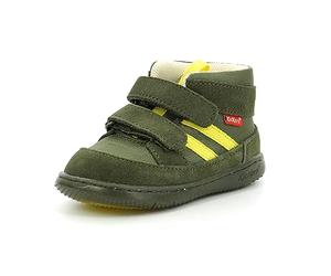 Kickers KICKBUBBLOKRO,BOTTILLON BEBE KAKI JAUNE, 19 EU