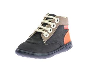Kickers KICKICONIC,BOTTILLON BEBE MARINE TAUPE ORANGE, 19 EU