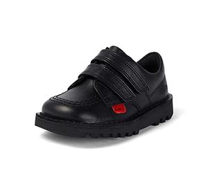 Kickers Lo Velcro Toddlers i Core Black Leather Shoes-UK 5 Infant