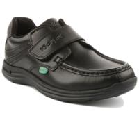 KICKERS Reasan Junior Crochet et Boucle Bracelet École Shoes IN Noir UK Size 1-