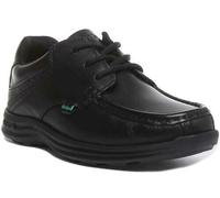 Kickers Reasan Lacets En Cuir Pour Enfants À Lacets Noirs Taille UK 3 - 6