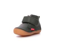 Kickers Bottillons Sabio Cuir Doublure cuir Fermeture scratch Mixte Enfant Kaki 18 EU