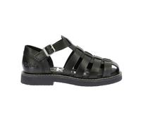 Kickers Sandales Kick Lergo cuir noir femme - Talon 2 cm, fermeture boucle 37