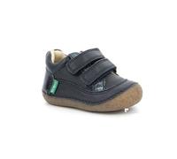 Kickers Sostankro bottillons fille cuir bleu scratch - semelle caoutchouc, talon 2 cm 18