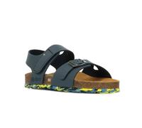 Kickers Sunkro Sandales garçon bleu - fermeture scratch, synthétique, talon plat 28