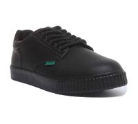 Kickers Tovni Flex chaussures à lacets à semelle en caoutchouc pour jeunes en noir (Noir, 36) 36