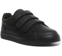 Kickers Tovni Trip Jeunesse Trois Bretelles Cuir École Chaussure Noir Taille UK