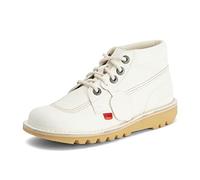 Kickers Unisex Leather Alternative Kick Hi Classic Ankle Boots | Plant Based Material | Extra Comfortable | Added Durability | Premium Quality, blanc, 44 EU