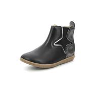Kickers Vermillon, Boots Fille, Noir Argent, 24