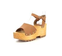 KICKERS Femme Wedge Wise Sandale à Talon, Camel, 41 EU